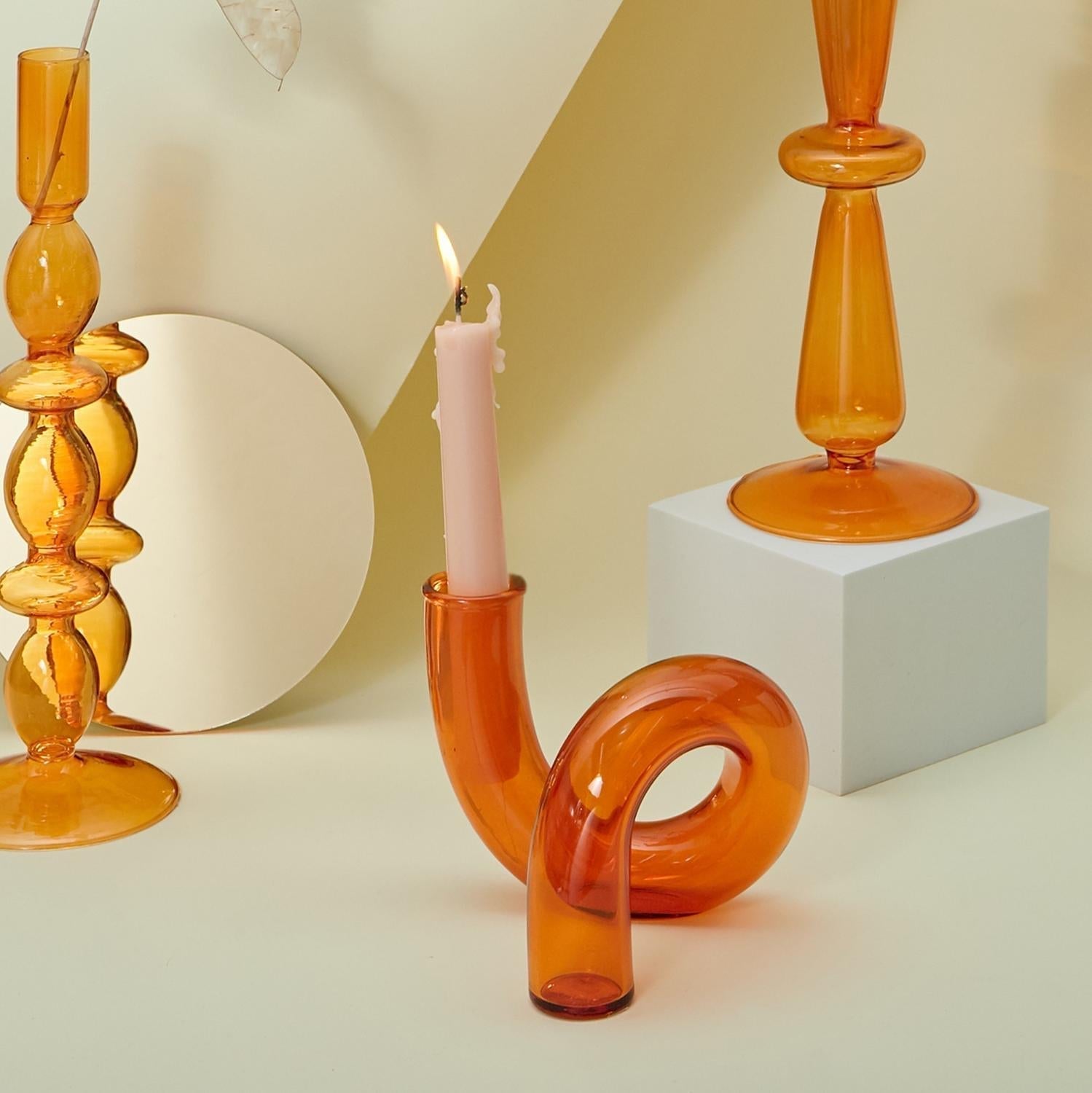 Elegant Glass Candle Holder with Unique Design for Stunning Home Decor