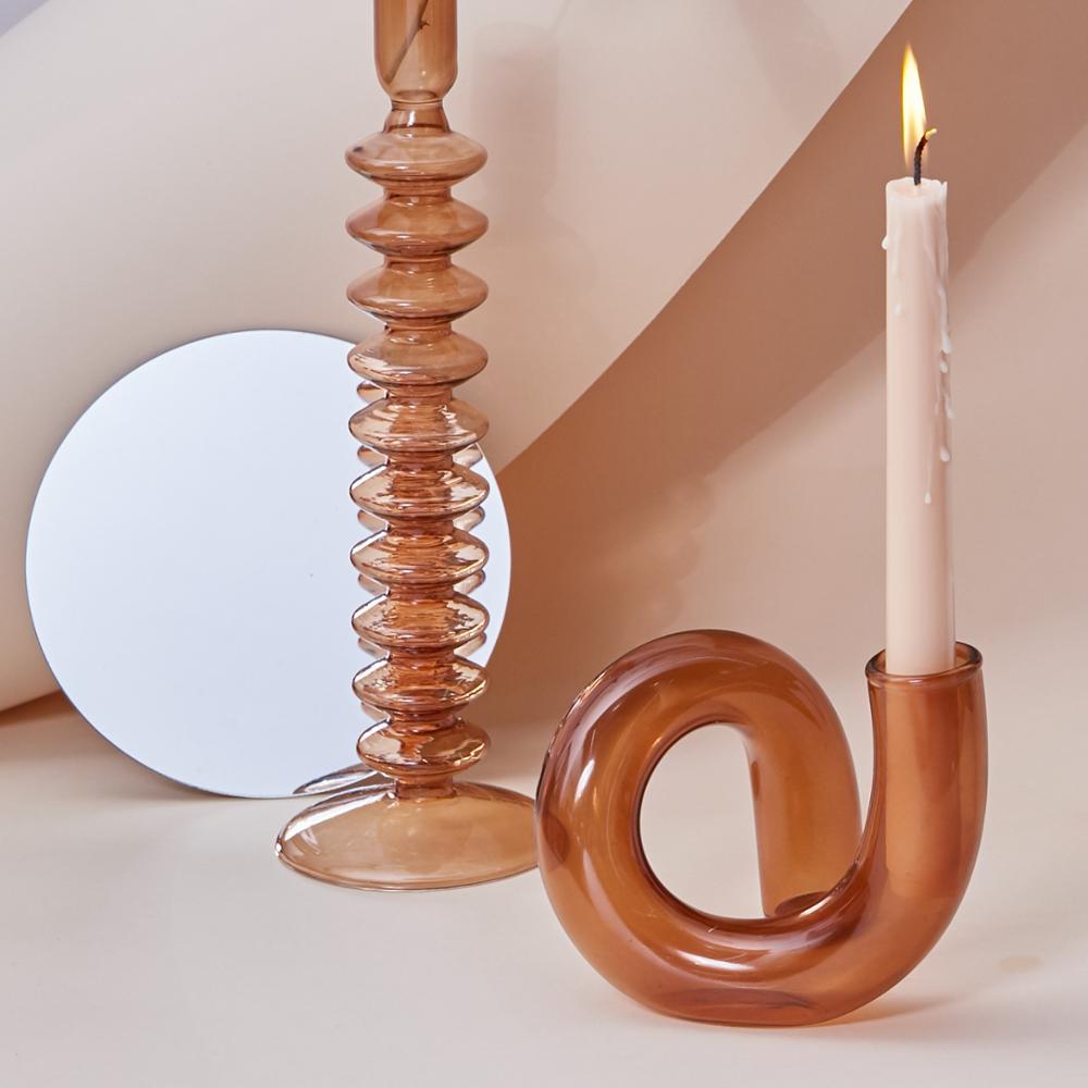 Elegant Glass Candle Holder with Unique Design for Stunning Home Decor