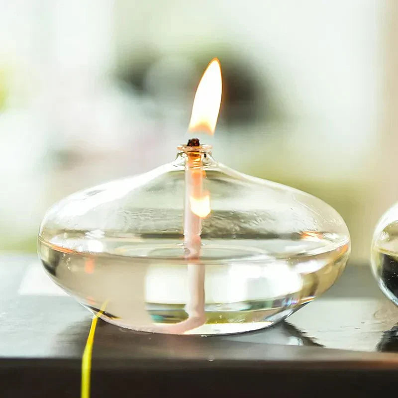 Elegant Glass Oil Lamp | Stylish Candle Holder Design for Cozy Ambiance
