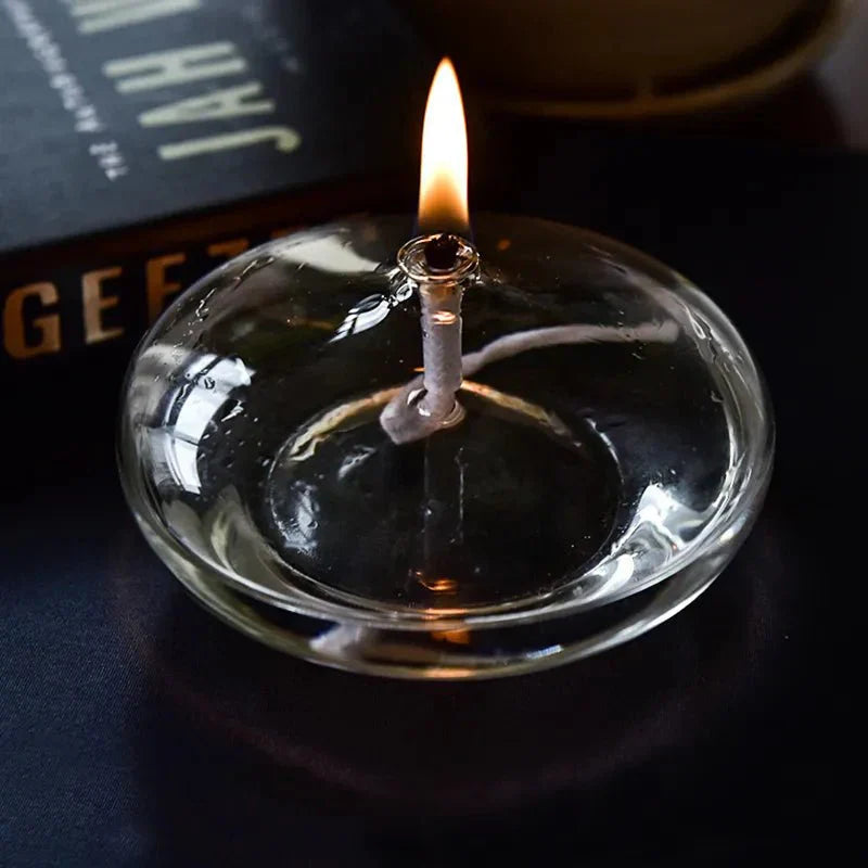 Elegant Glass Oil Lamp | Stylish Candle Holder Design for Cozy Ambiance