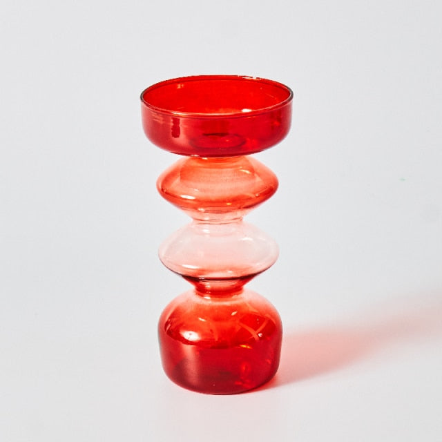 Elegant Glass Tea Light Holders with Unique Abstract Design | Versatile Decor for Home Ambiance