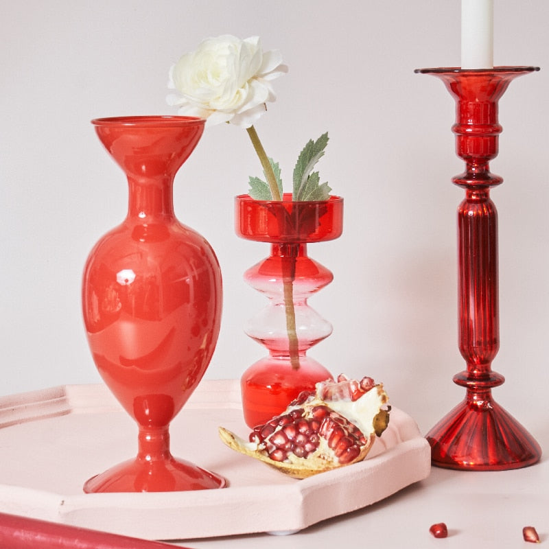 Elegant Glass Tea Light Holders with Unique Abstract Design | Versatile Decor for Home Ambiance