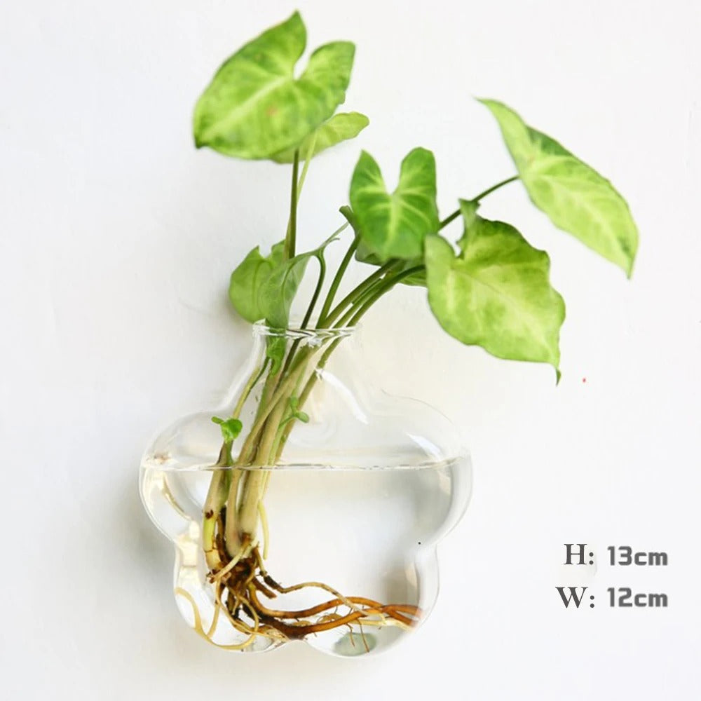 Elegant Glass Wall Vase | Wall Mounted Design for Stylish Home Decor