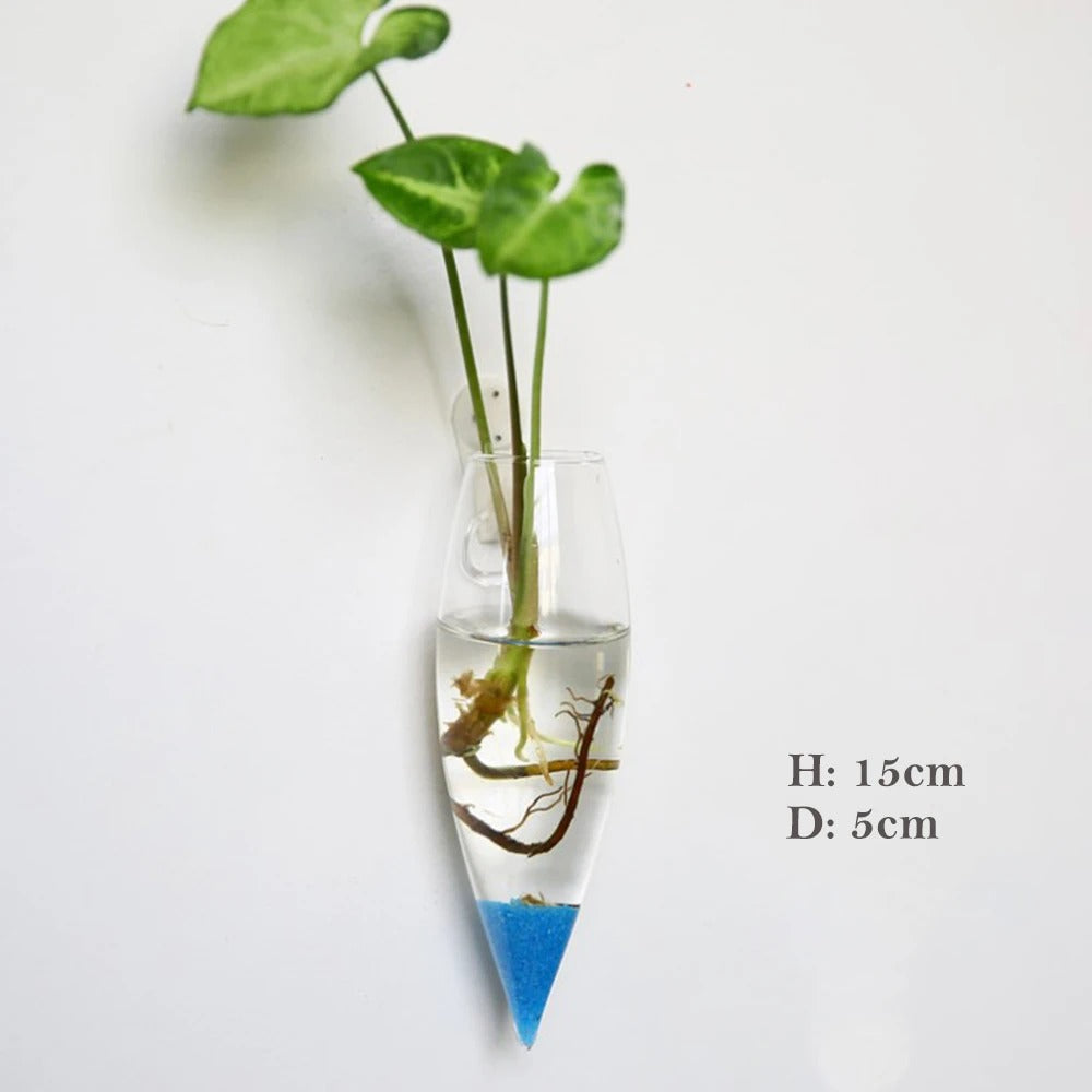 Elegant Glass Wall Vase | Wall Mounted Design for Stylish Home Decor