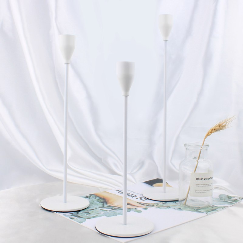 Elegant Metal Candle Holders Set | Modern 3-Piece Design with Non-Slip Base for Stylish Home Decor