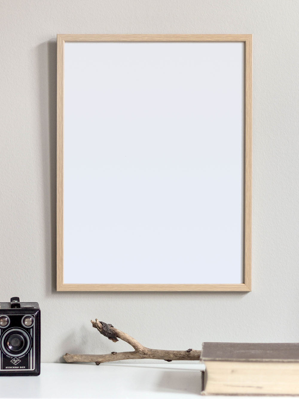 Elegant Oak Picture Frame with Glass Protection | Versatile Display for Posters