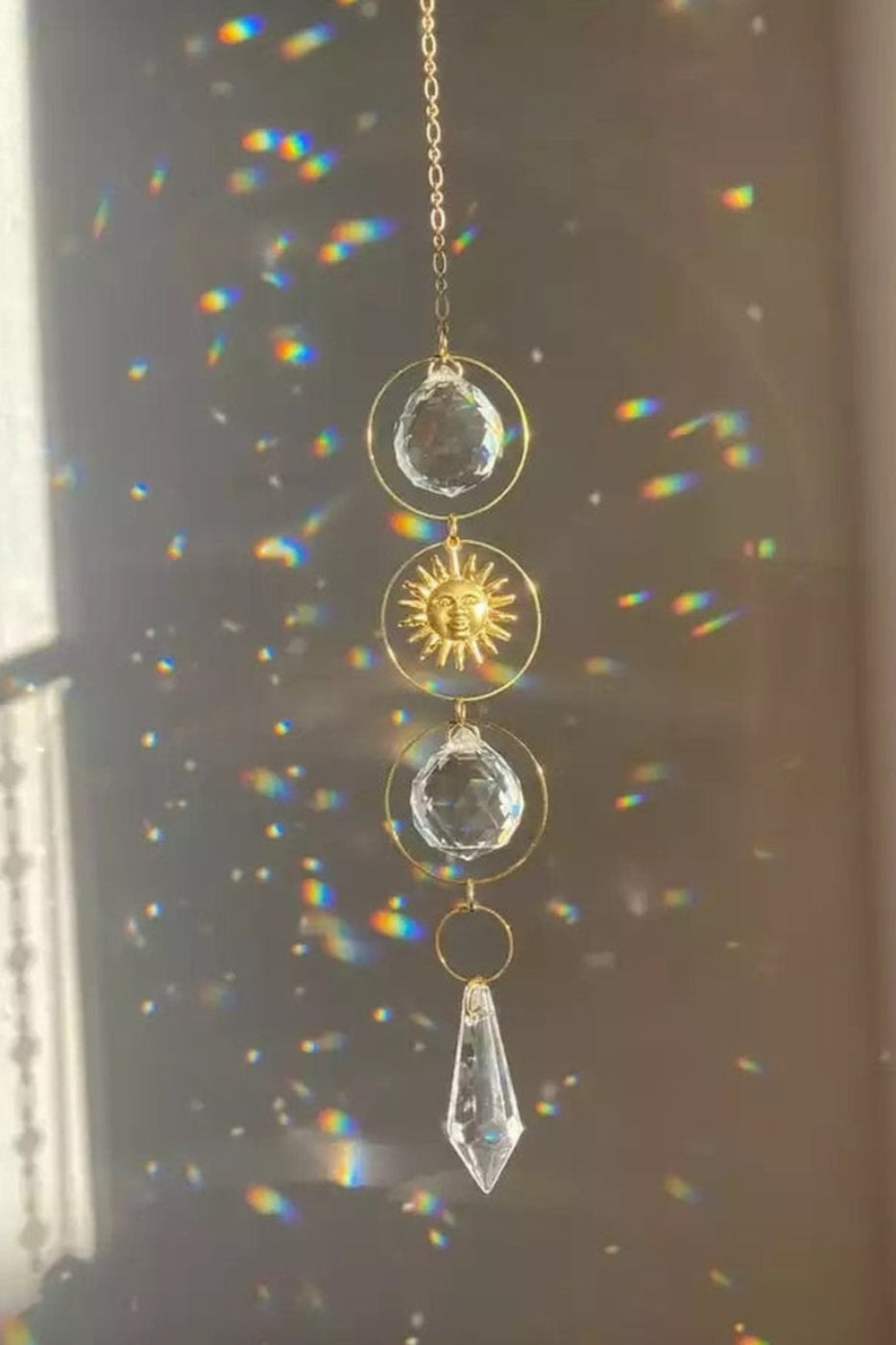 Elegant Steel Suncatcher for Windows with Captivating Light Reflections | Perfect Home Decor Accent