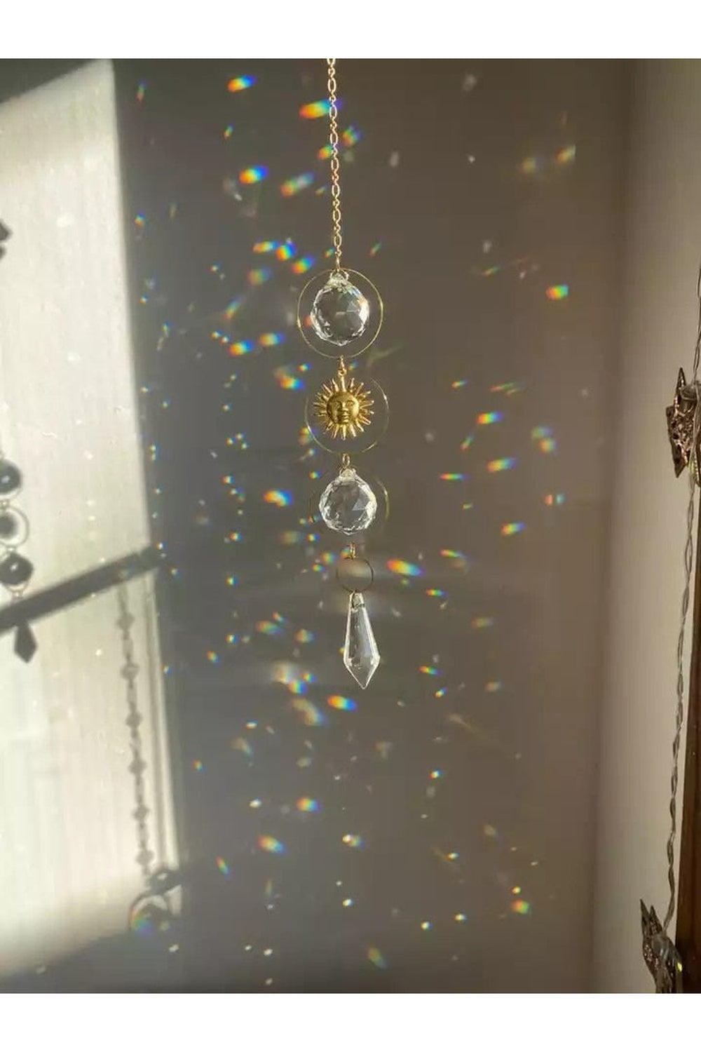 Elegant Steel Suncatcher for Windows with Captivating Light Reflections | Perfect Home Decor Accent