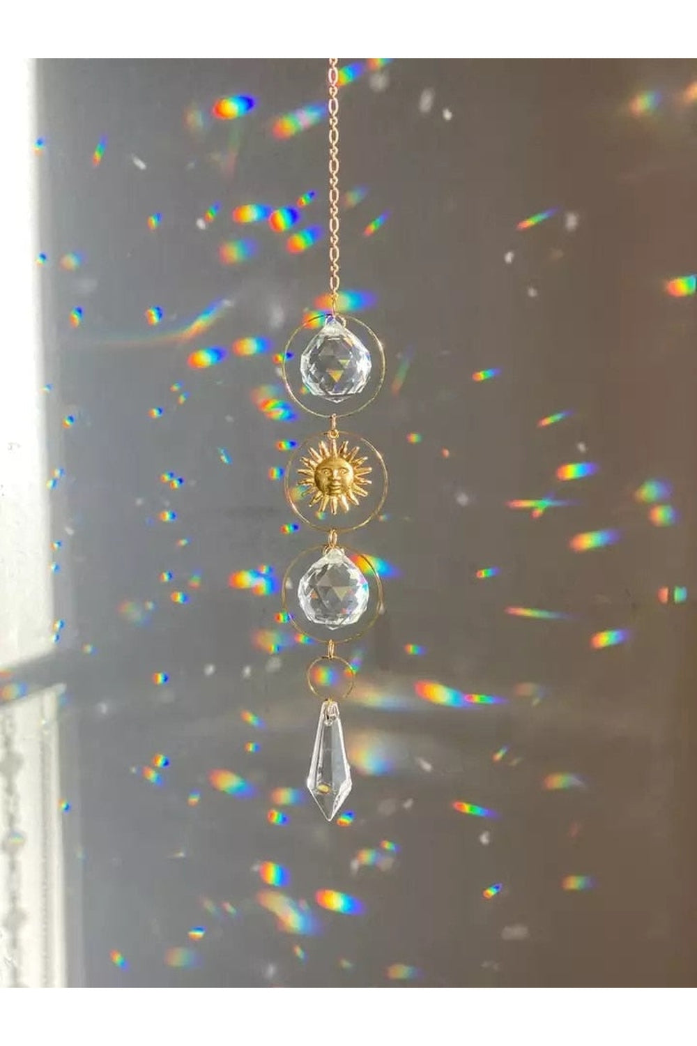 Elegant Steel Suncatcher for Windows with Captivating Light Reflections | Perfect Home Decor Accent
