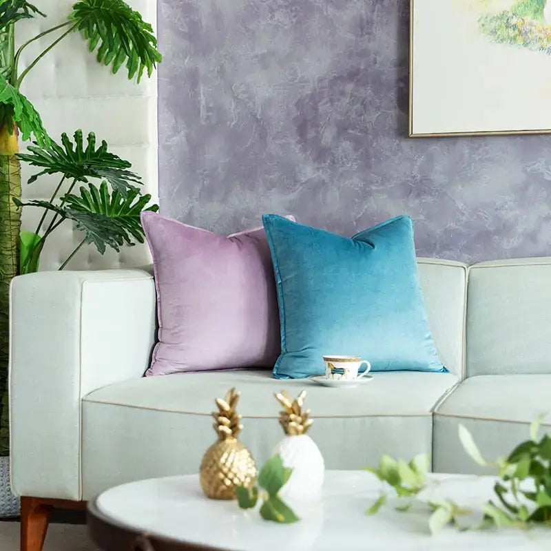 Elegant Velvet Cushion Cover with Hidden Zipper & Soft Texture for Cozy Home Decor
