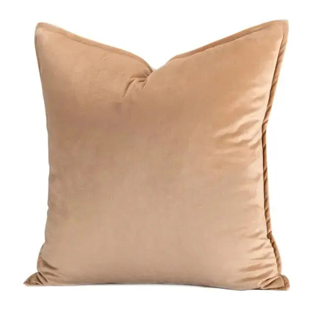 Elegant Velvet Cushion Cover with Hidden Zipper & Soft Texture for Cozy Home Decor