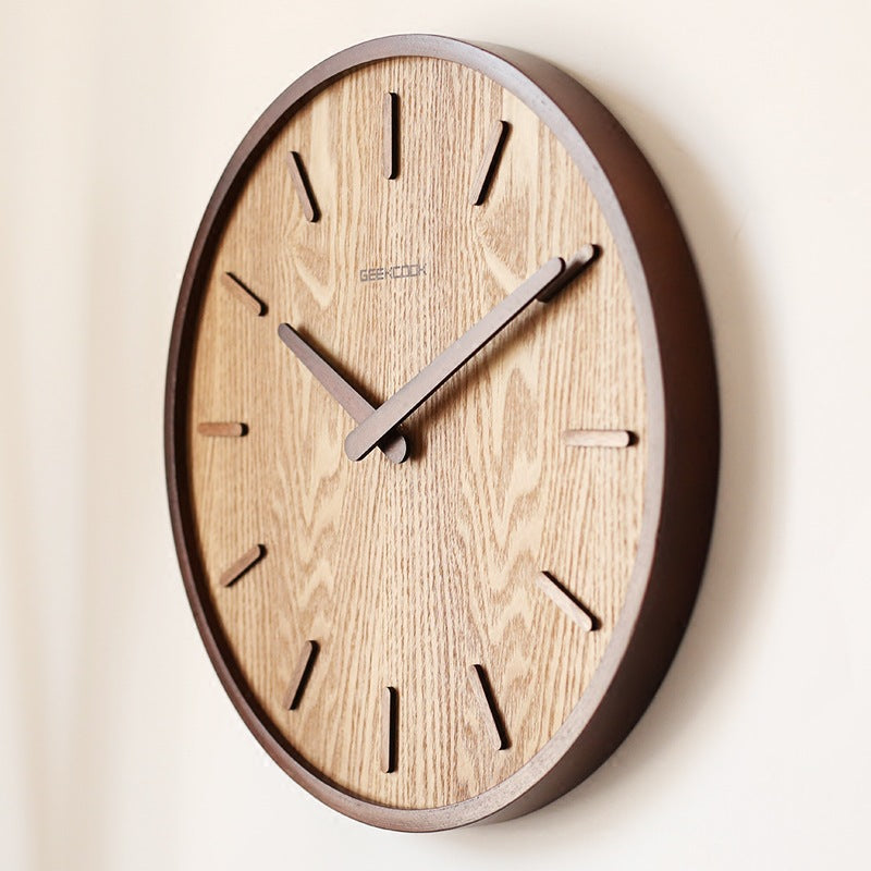 Elegant Wooden Wall Clock | Modern Wall Clock Decor with Silent Quartz Movement | Minimalist Design for Peaceful Living