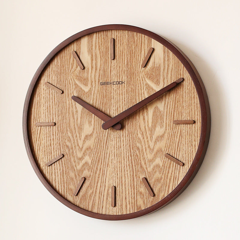 Elegant Wooden Wall Clock | Modern Wall Clock Decor with Silent Quartz Movement | Minimalist Design for Peaceful Living