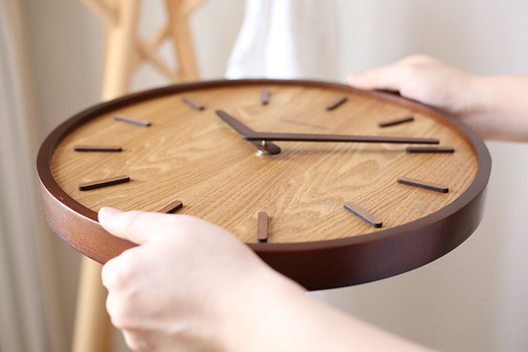 Elegant Wooden Wall Clock | Modern Wall Clock Decor with Silent Quartz Movement | Minimalist Design for Peaceful Living