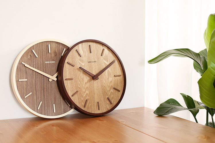 Elegant Wooden Wall Clock | Modern Wall Clock Decor with Silent Quartz Movement | Minimalist Design for Peaceful Living