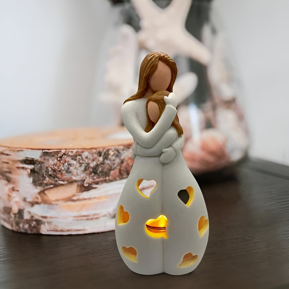 Embrace Glow | Candle Holder with Timeless Ceramic Design | Elegant Home Decor for Cherished Moments