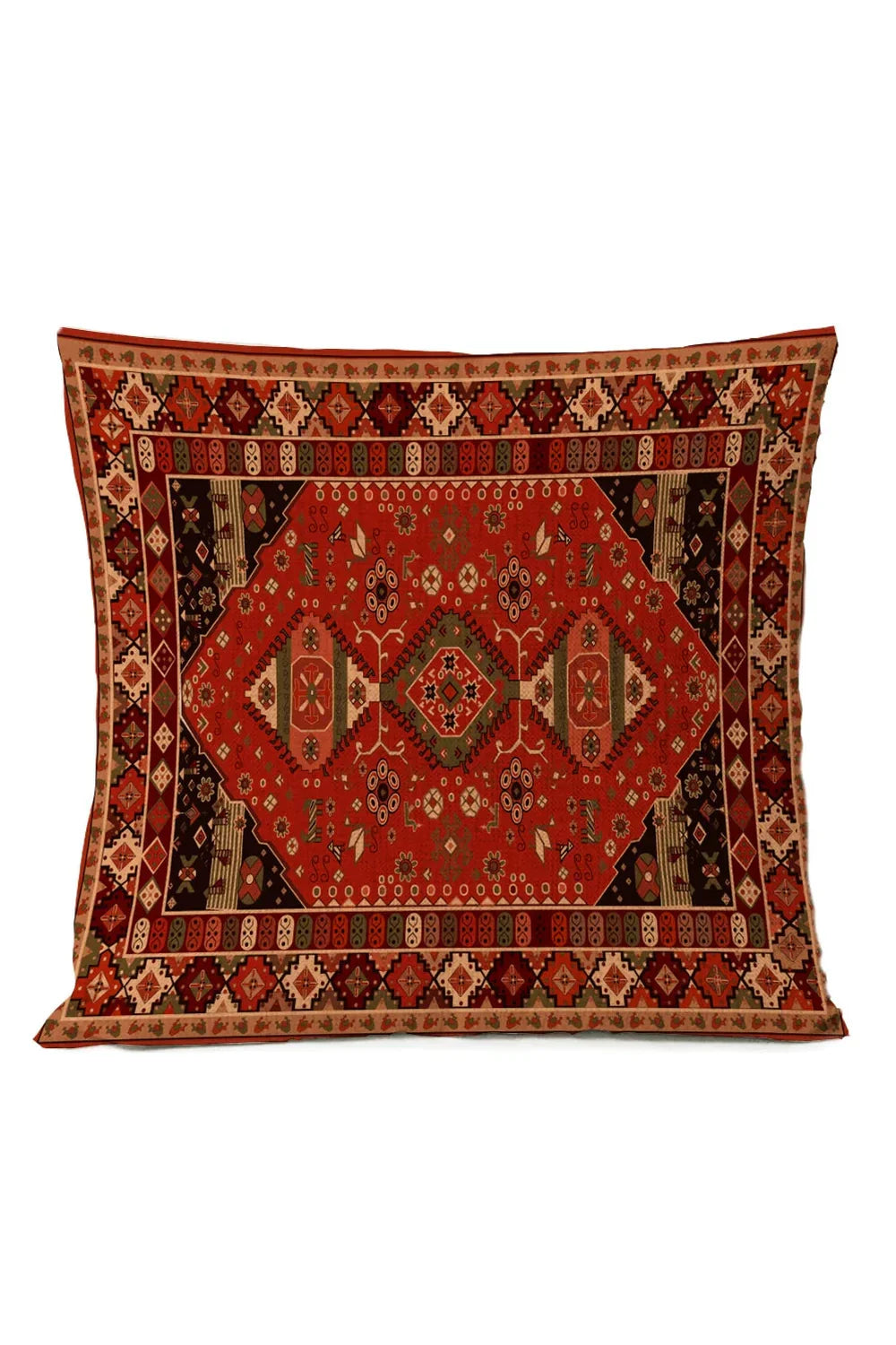 Ethnic Tribal Pillowcase | Cotton-Linen Blend with Unique Design | Stylish Accent for Home Decor