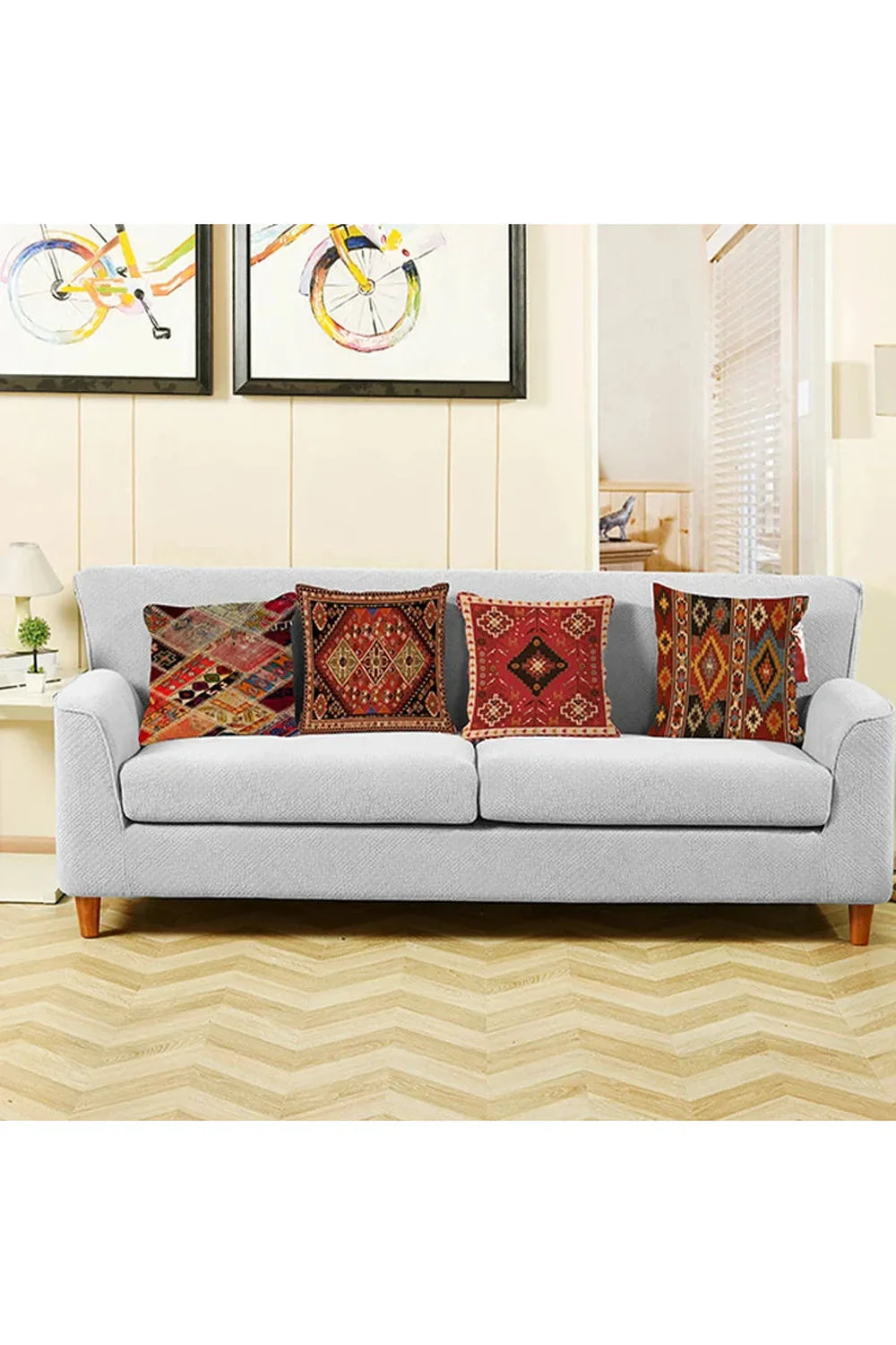 Ethnic Tribal Pillowcase | Cotton-Linen Blend with Unique Design | Stylish Accent for Home Decor