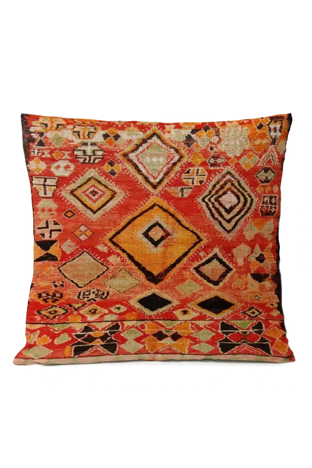 Ethnic Tribal Pillowcase | Cotton-Linen Blend with Unique Design | Stylish Accent for Home Decor