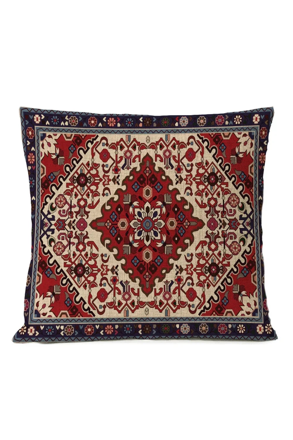 Ethnic Tribal Pillowcase | Cotton-Linen Blend with Unique Design | Stylish Accent for Home Decor