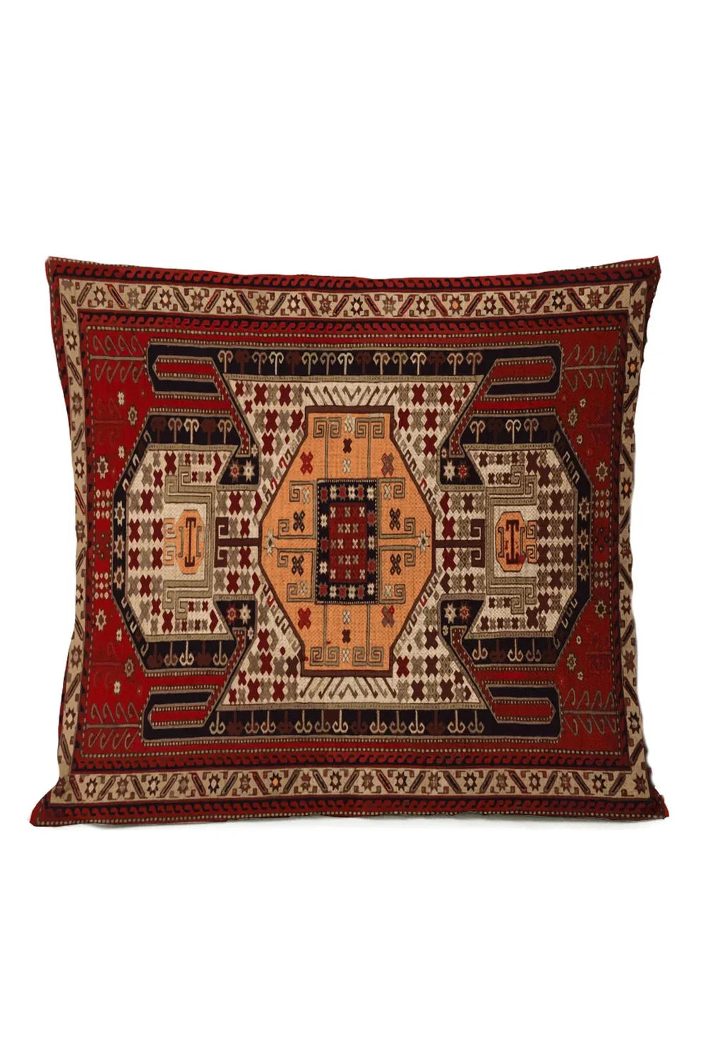 Ethnic Tribal Pillowcase | Cotton-Linen Blend with Unique Design | Stylish Accent for Home Decor