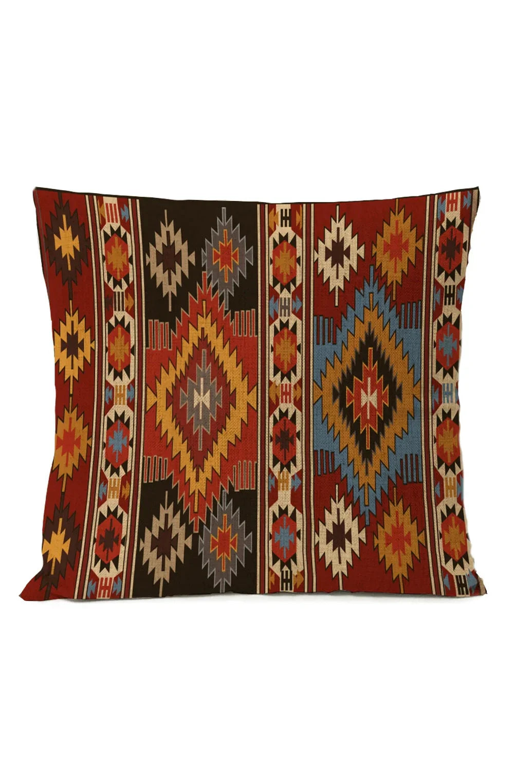 Ethnic Tribal Pillowcase | Cotton-Linen Blend with Unique Design | Stylish Accent for Home Decor