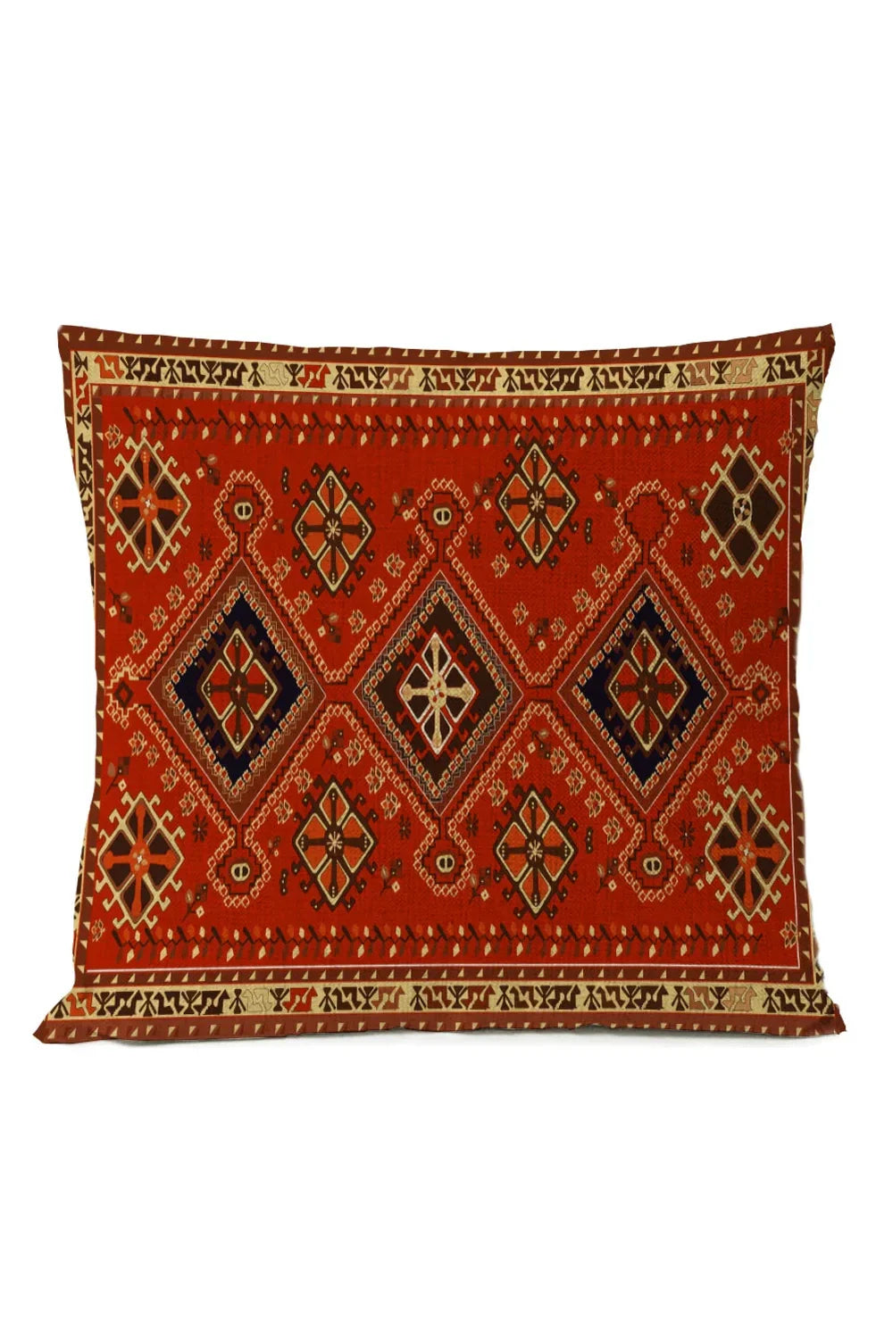 Ethnic Tribal Pillowcase | Cotton-Linen Blend with Unique Design | Stylish Accent for Home Decor