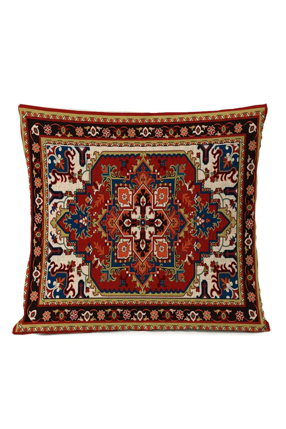 Ethnic Tribal Pillowcase | Cotton-Linen Blend with Unique Design | Stylish Accent for Home Decor