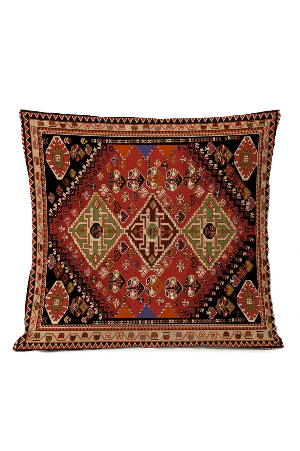 Ethnic Tribal Pillowcase | Cotton-Linen Blend with Unique Design | Stylish Accent for Home Decor