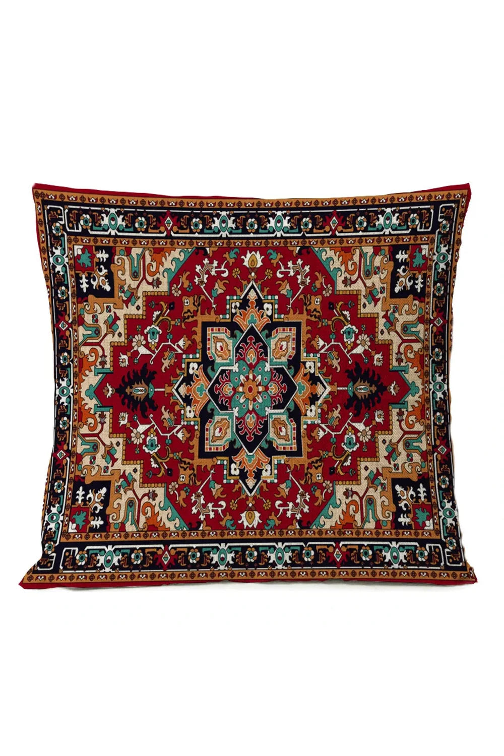 Ethnic Tribal Pillowcase | Cotton-Linen Blend with Unique Design | Stylish Accent for Home Decor