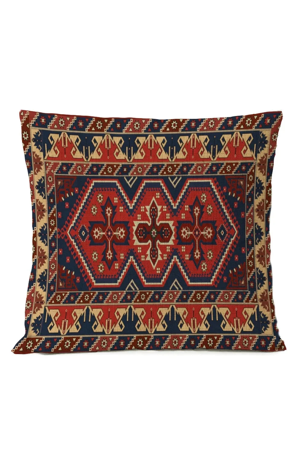 Ethnic Tribal Pillowcase | Cotton-Linen Blend with Unique Design | Stylish Accent for Home Decor