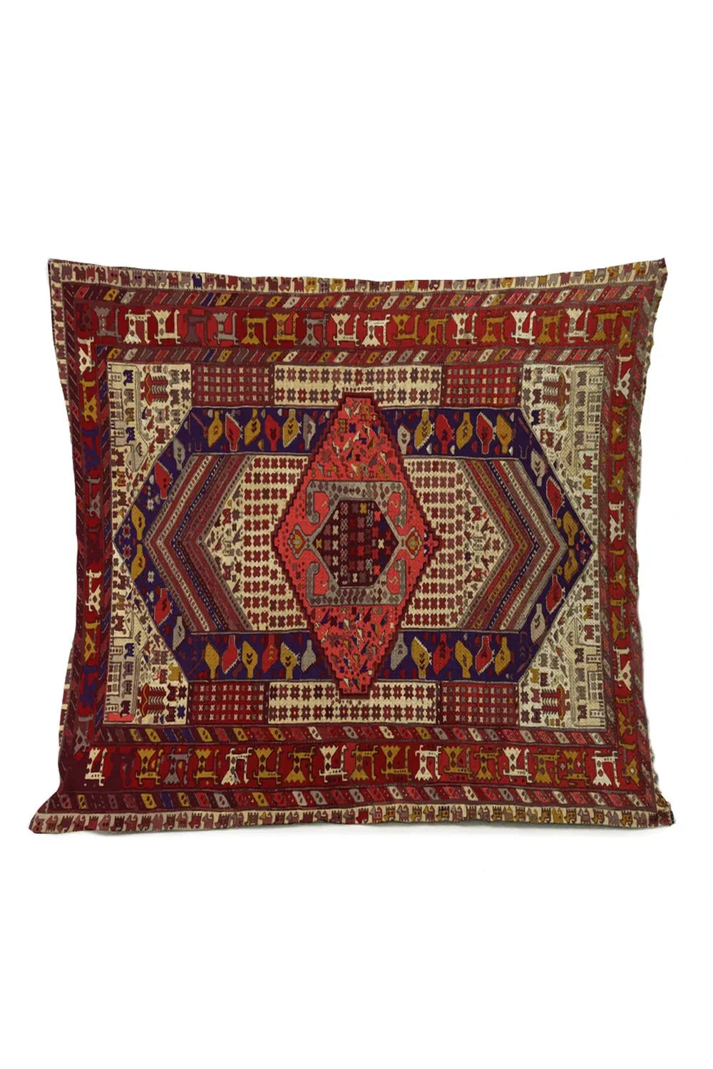 Ethnic Tribal Pillowcase | Cotton-Linen Blend with Unique Design | Stylish Accent for Home Decor