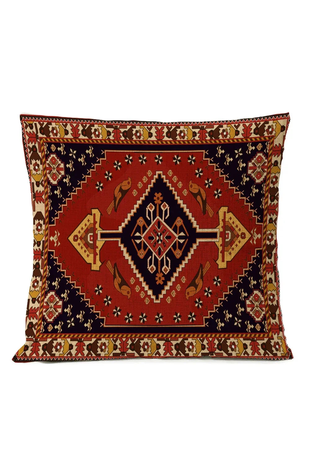 Ethnic Tribal Pillowcase | Cotton-Linen Blend with Unique Design | Stylish Accent for Home Decor
