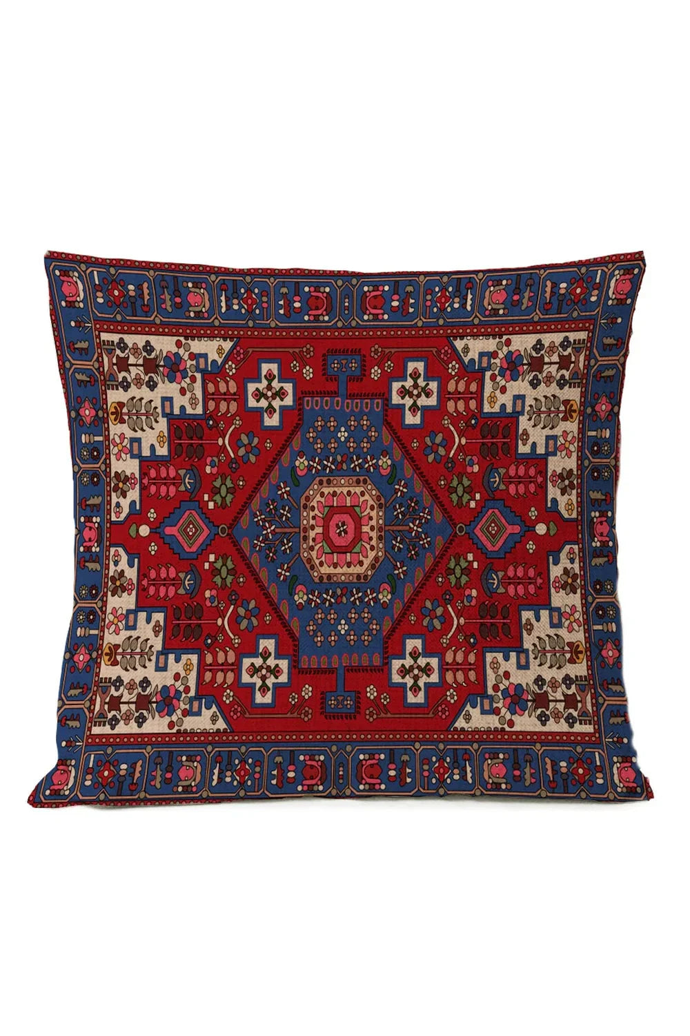 Ethnic Tribal Pillowcase | Cotton-Linen Blend with Unique Design | Stylish Accent for Home Decor
