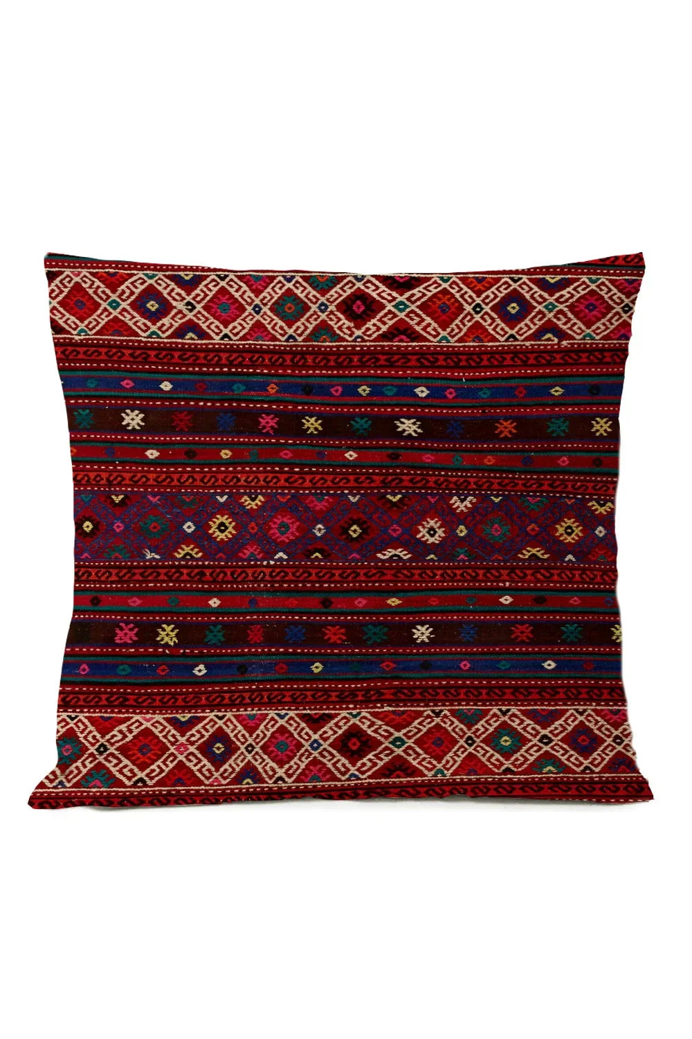 Ethnic Tribal Pillowcase | Cotton-Linen Blend with Unique Design | Stylish Accent for Home Decor
