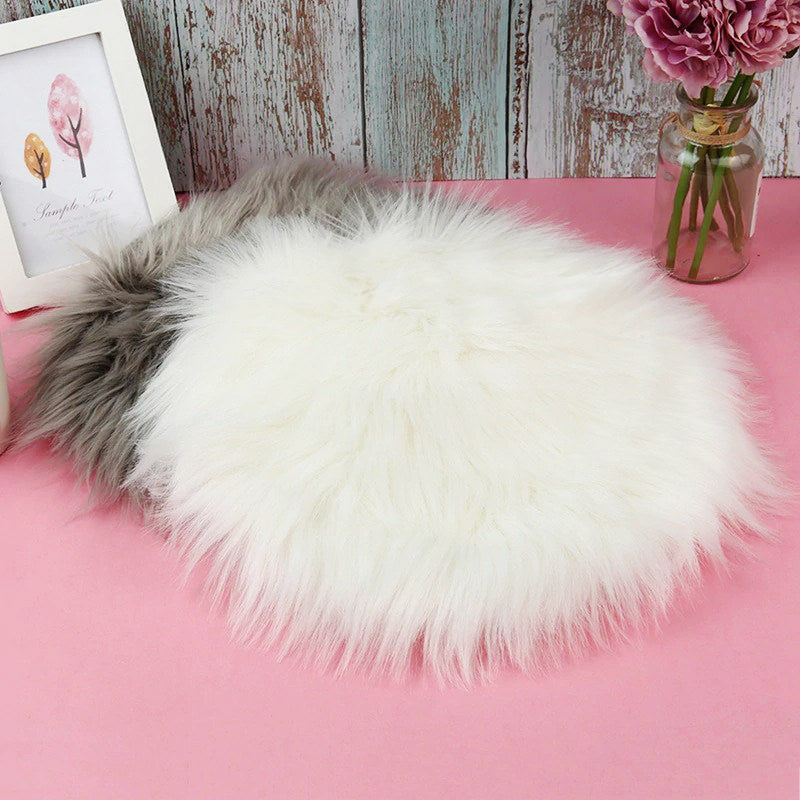 Faux Fur Seat Cushion | Plush Comfort for Chairs & Stylish Home Decor