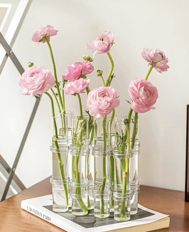 Flexible Flower Vase | Adjustable Glass Design for Unique Floral Arrangements