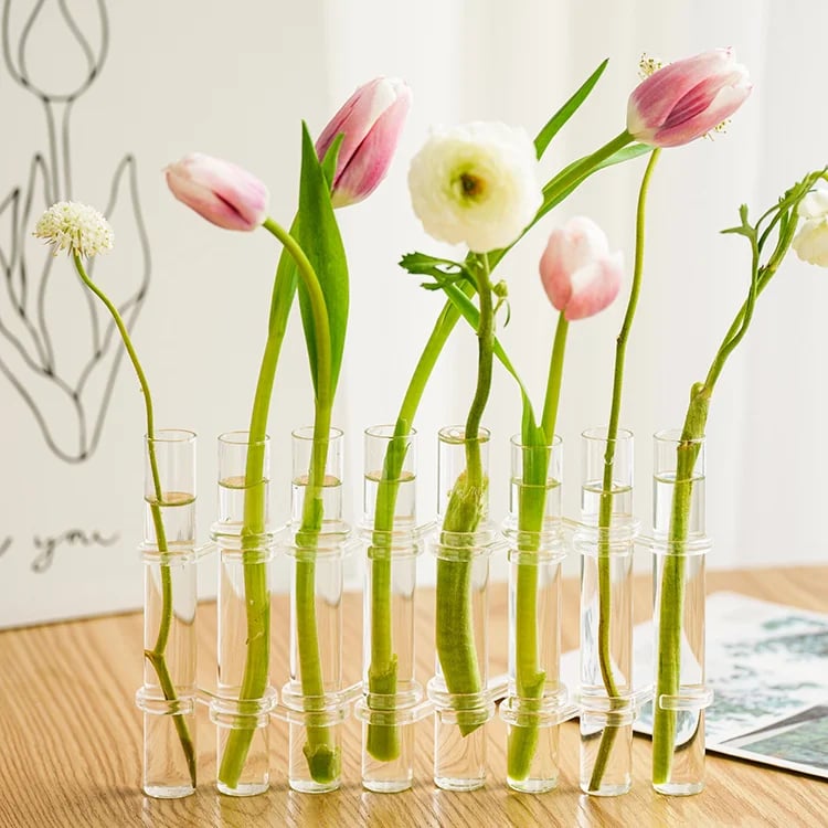 Flexible Flower Vase | Adjustable Glass Design for Unique Floral Arrangements