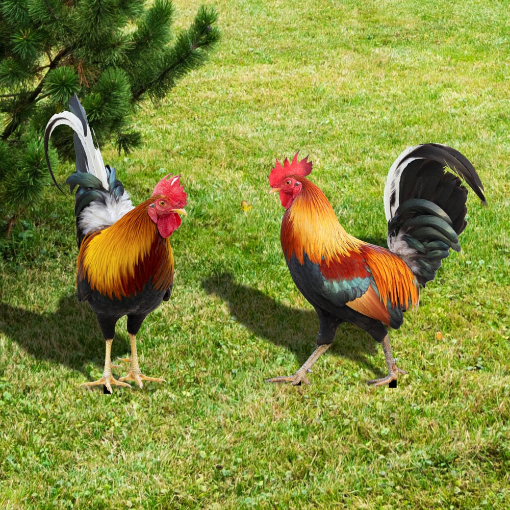 Garden Decor Statues | Feathered Bird Figure with Intricate Design | Durable Acrylic for Outdoor Elegance