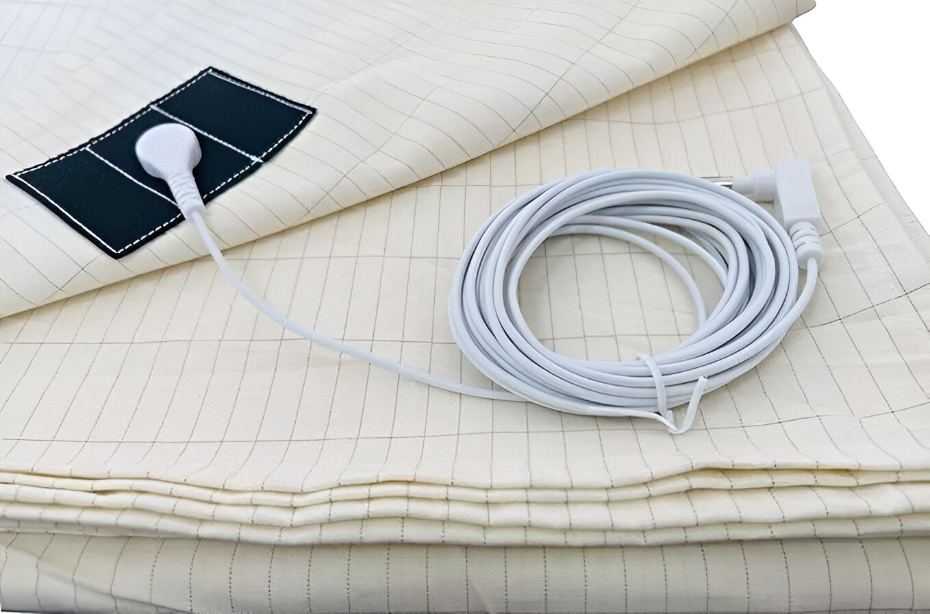 Grounding Comfort | Earthing Bed Sheet with Silver Fibers | Antimicrobial Cotton for Restful Sleep