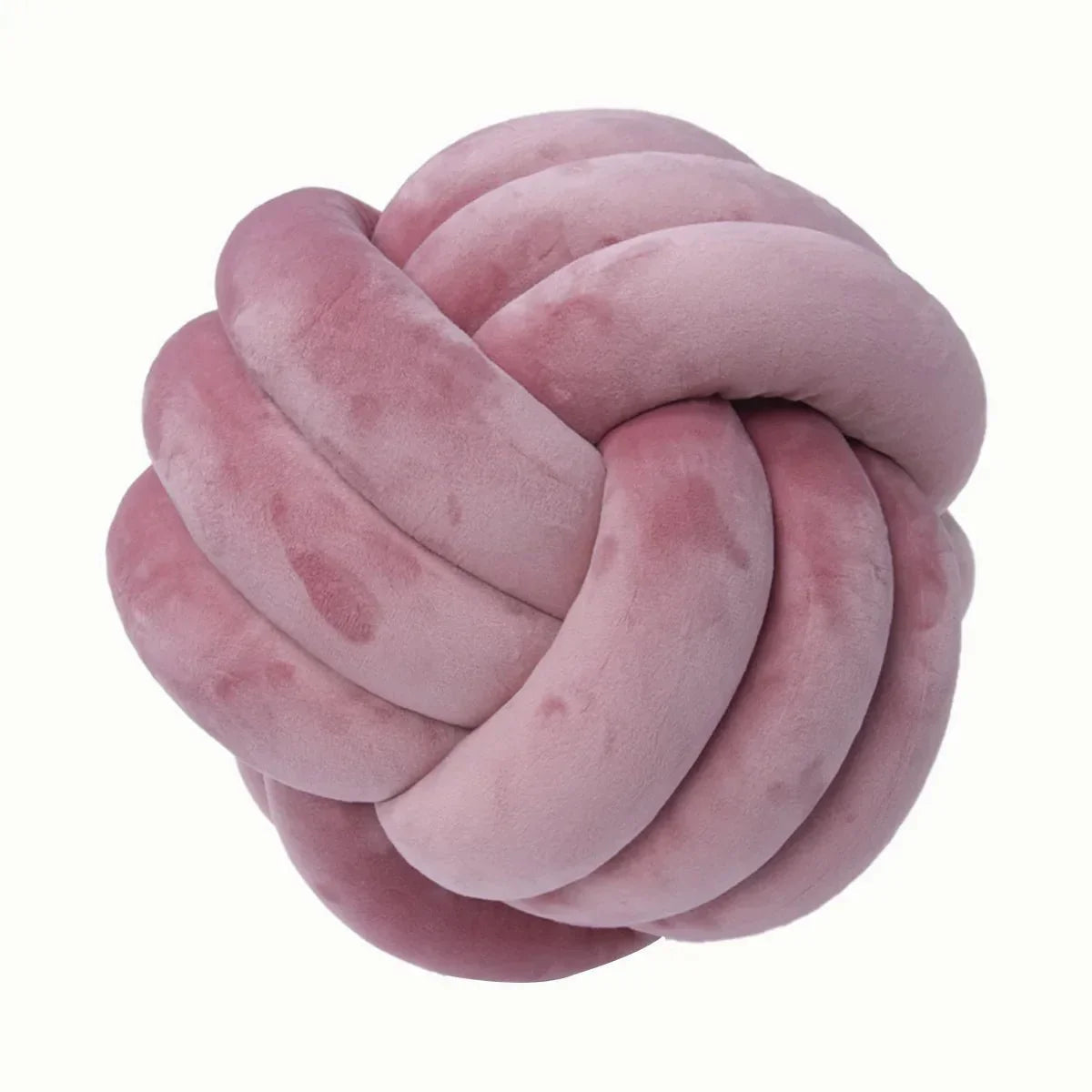 Knotty Cushion | Decorative Soft Suede Look Ball Cushion with Removable Cover | Cozy Accent for Home Decor