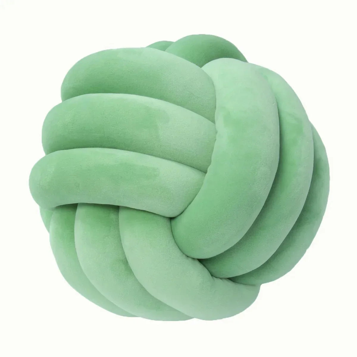Knotty Cushion | Decorative Soft Suede Look Ball Cushion with Removable Cover | Cozy Accent for Home Decor