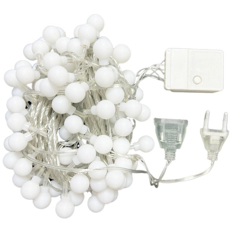 LED Ball String Lights | Weather-Resistant Outdoor Party Lights with Warm Glow | Perfect for Patio Ambiance