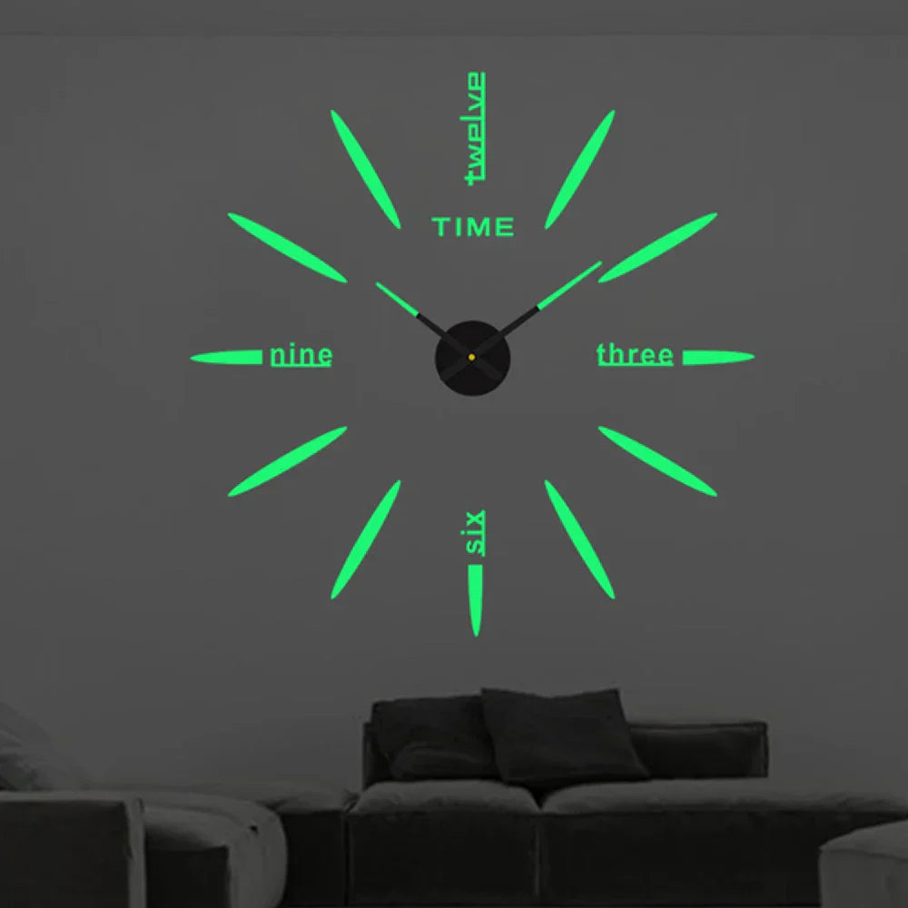 Large Modern Wall Clock Decor with Unique Acrylic Design for Elegant Home Aesthetics