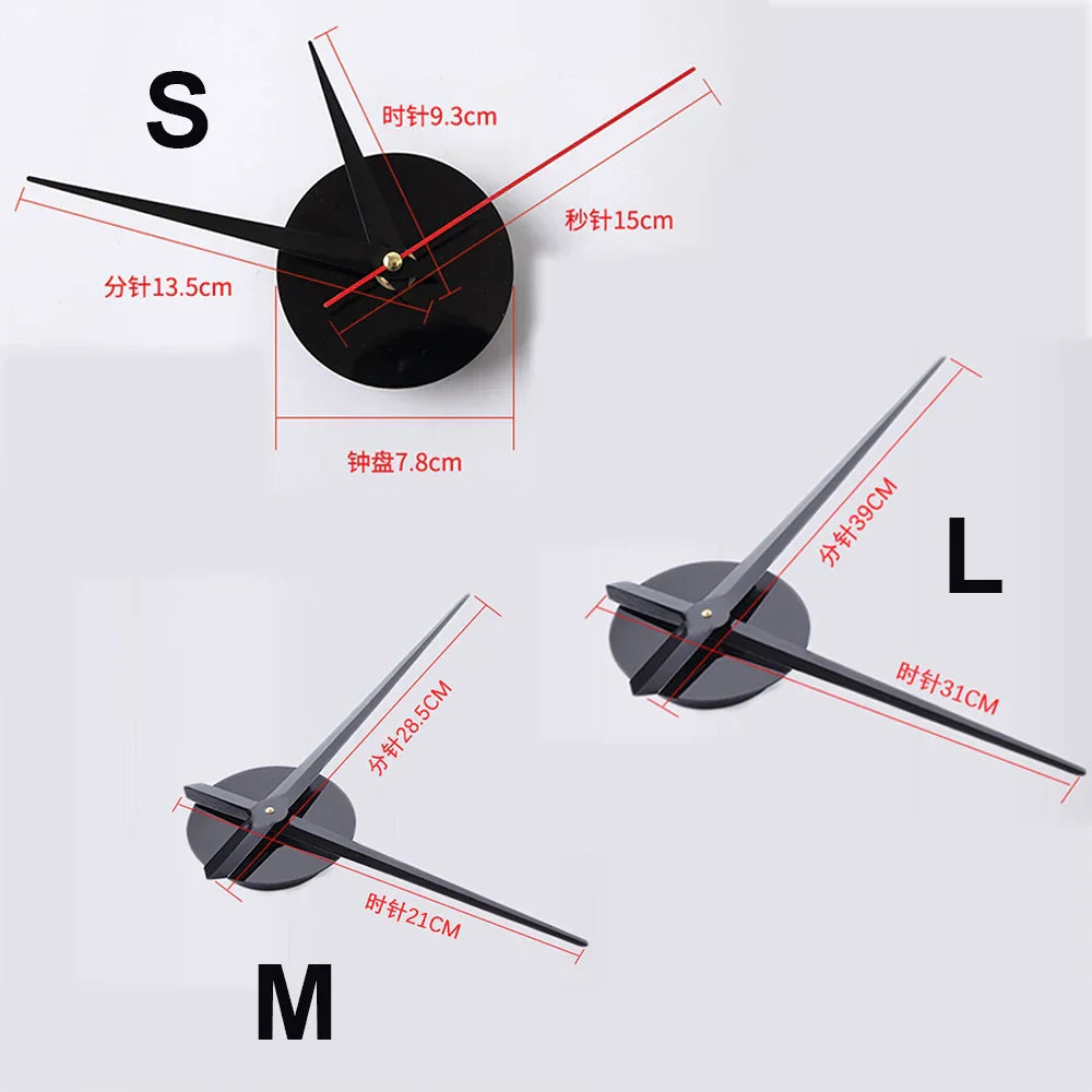 Large Modern Wall Clock Decor with Unique Acrylic Design for Elegant Home Aesthetics