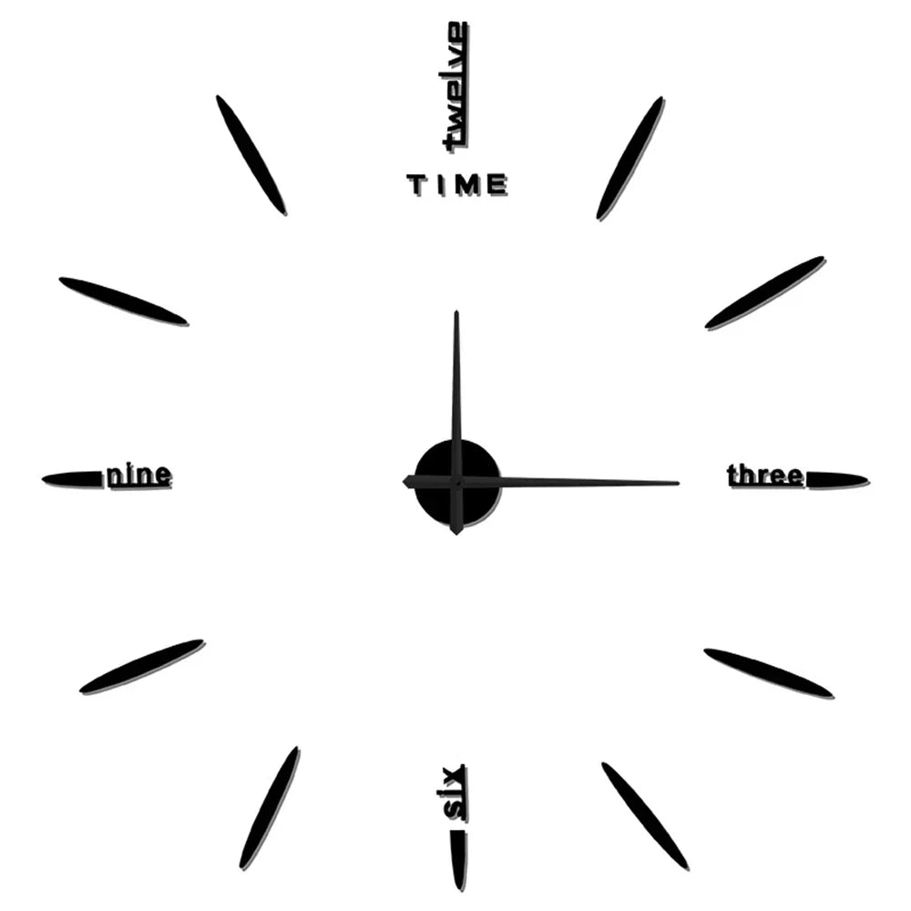 Large Modern Wall Clock Decor with Unique Acrylic Design for Elegant Home Aesthetics