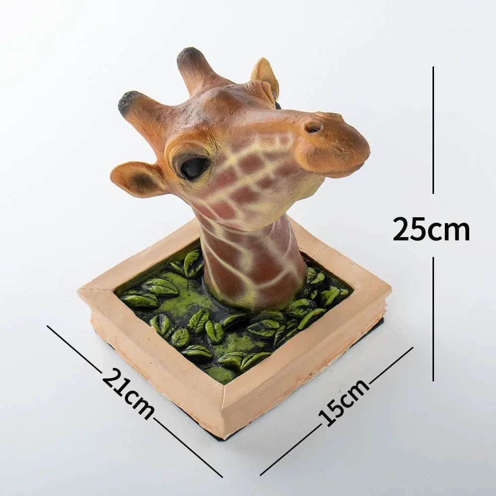 Lifelike 3D Giraffe Head Wall Art | Unique Emulsion Sculpture for Stunning Home Decor