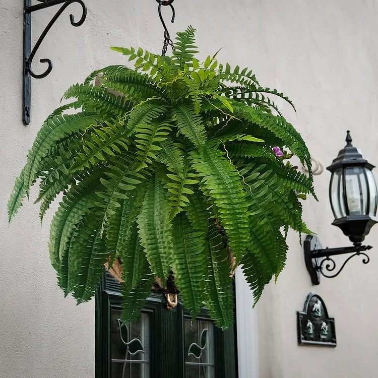 Lifelike Artificial Boston Fern Plant | UV-Resistant Faux Plant for Effortless Indoor Decor