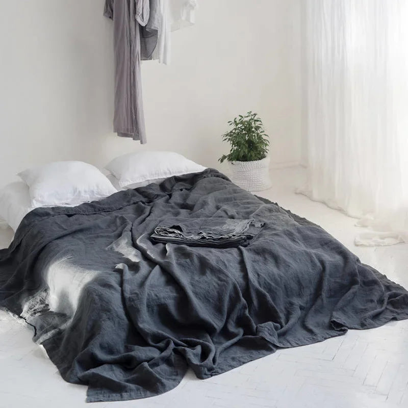 Linen Bed Sheet Set with Breathable Fabric for Comfortable Sleep
