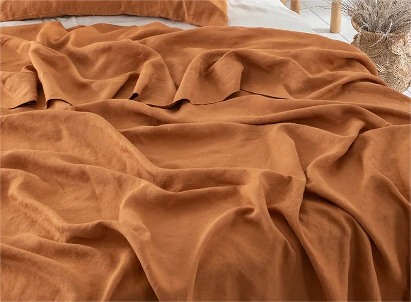 Linen Bed Sheet Set with Breathable Fabric for Comfortable Sleep